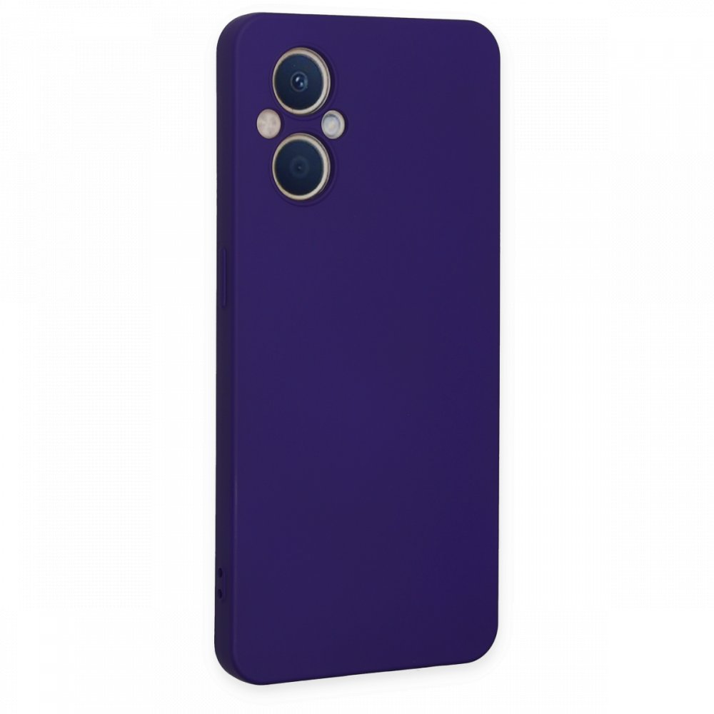 Oppo Reno 7 Lite Kılıf Nano içi Kadife Silikon - Mor Oppo Reno 7 Lite Kılıf Nano içi Kadife Silikon - Mor