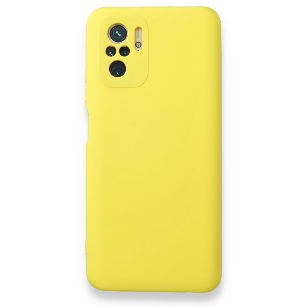Redmi Note 10S Kılıf Nano içi Kadife Silikon - Sarı