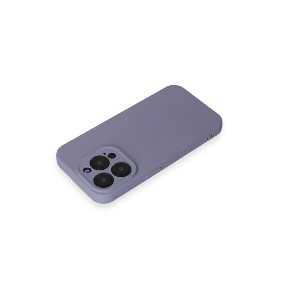 iPhone 15 Pro Kılıf Nano içi Kadife Silikon - Lila iPhone 15 Pro Kılıf Nano içi Kadife Silikon - Lila