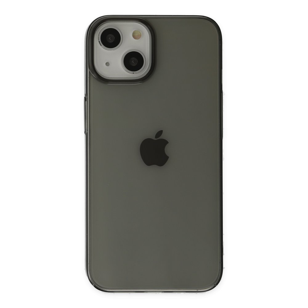  iPhone 14 Plus Kılıf Pc Sert Şeffaf Kapak - Siyah