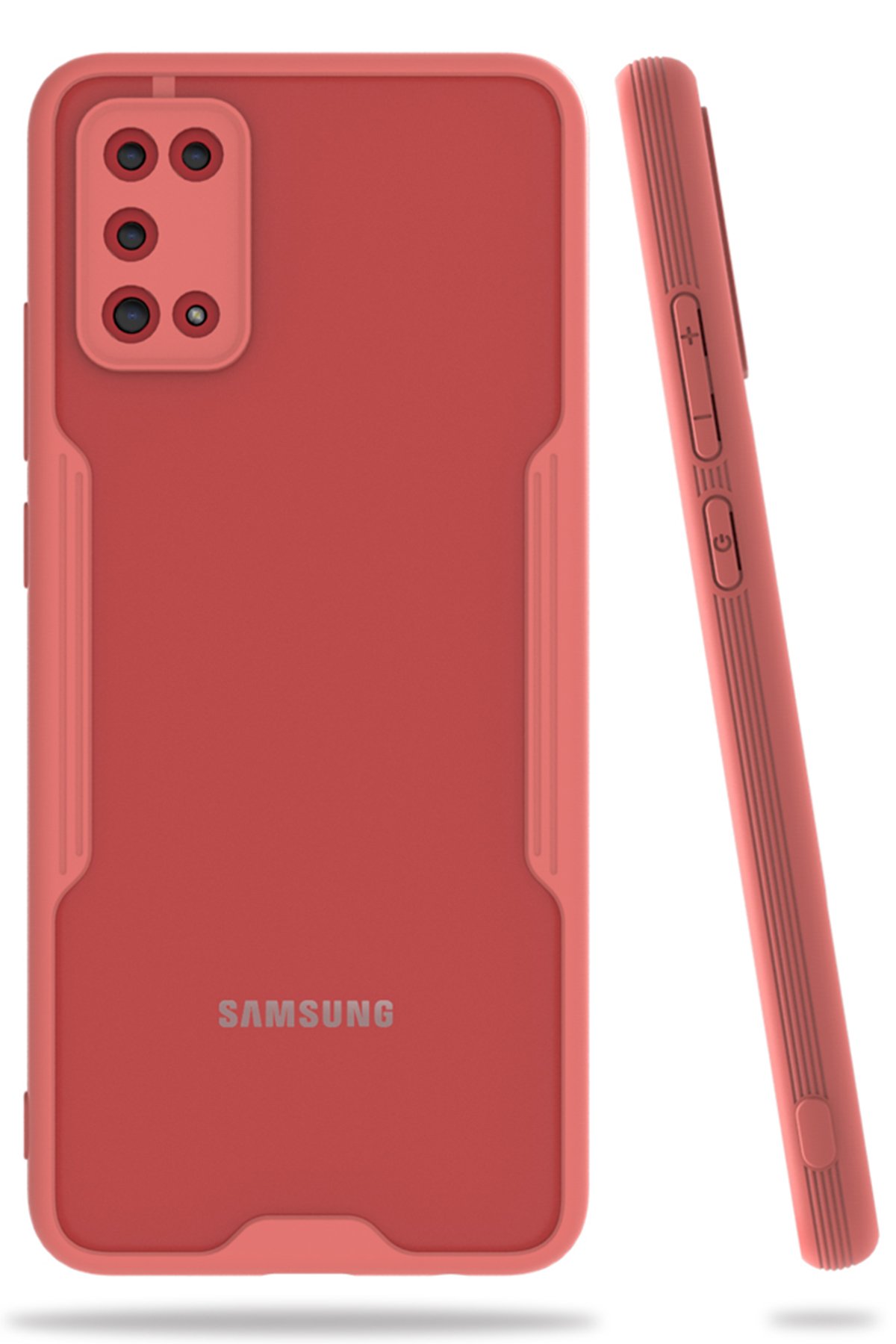  Samsung Galaxy A02S Kılıf Platin Silikon - Pembe