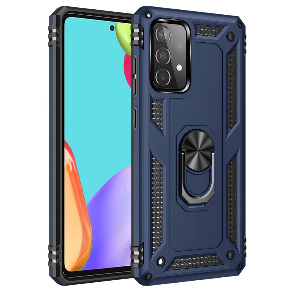  Samsung Galaxy A33 5G Kılıf Sofya Yüzüklü Silikon Kapak - Lacivert