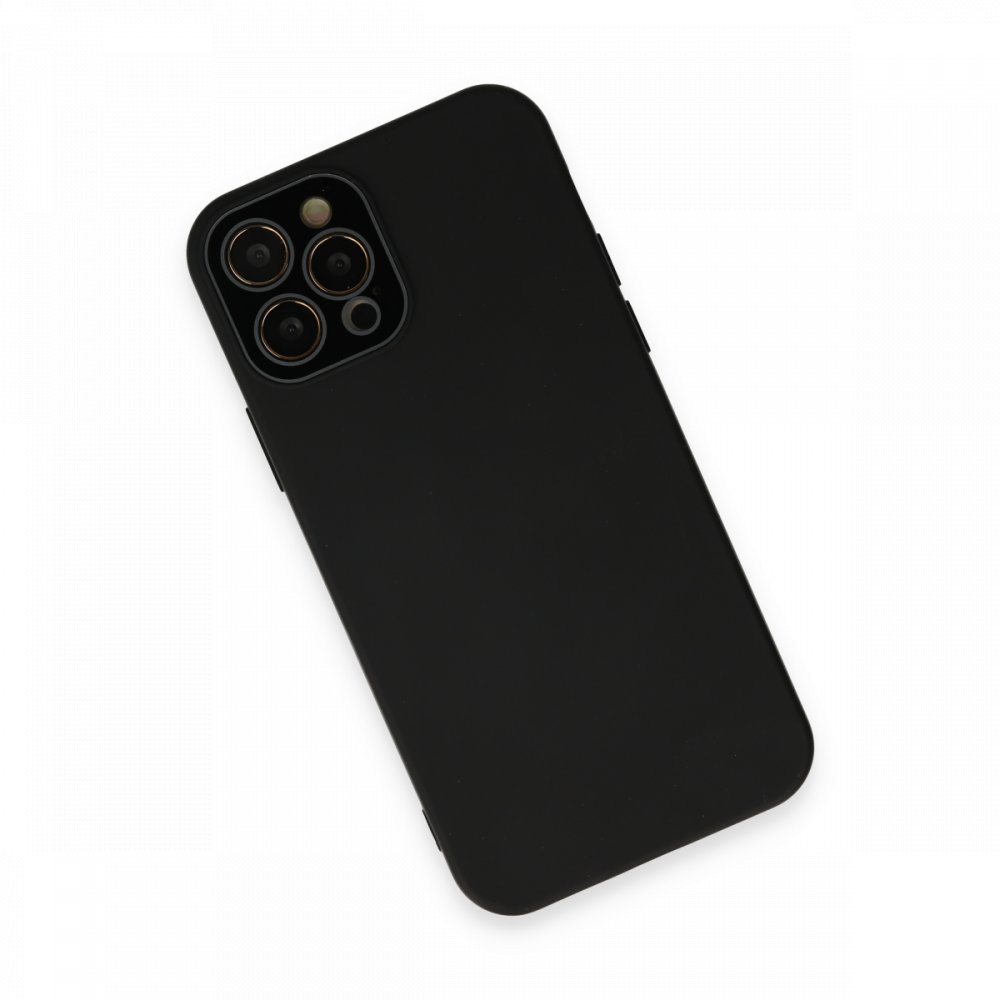  iPhone 12 Pro Kılıf Lansman Glass Kapak - Siyah