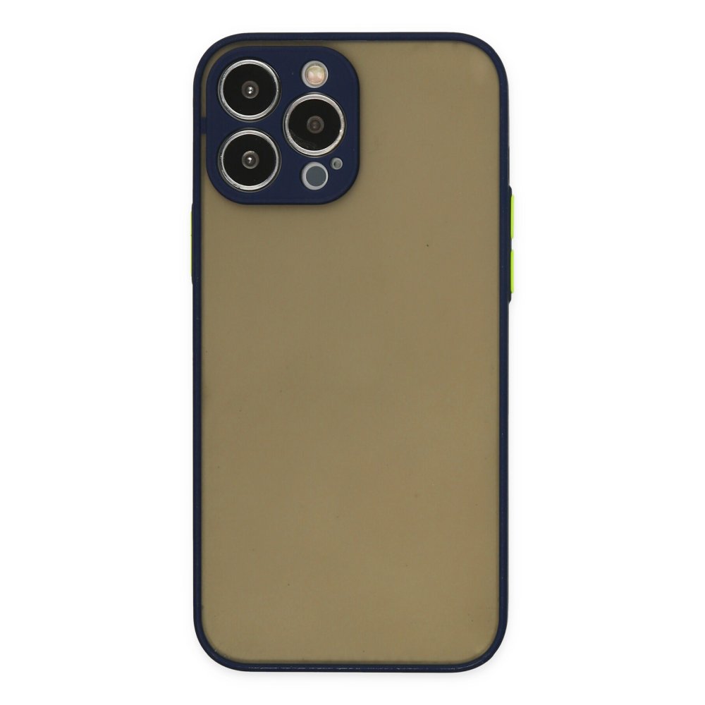  iPhone 15 Pro Max Kılıf Montreal Silikon Kapak - Lacivert