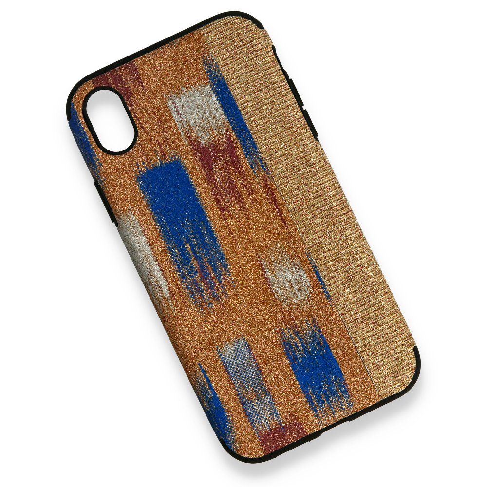  iPhone XR Kılıf Ottoman Simli Silikon - Gold