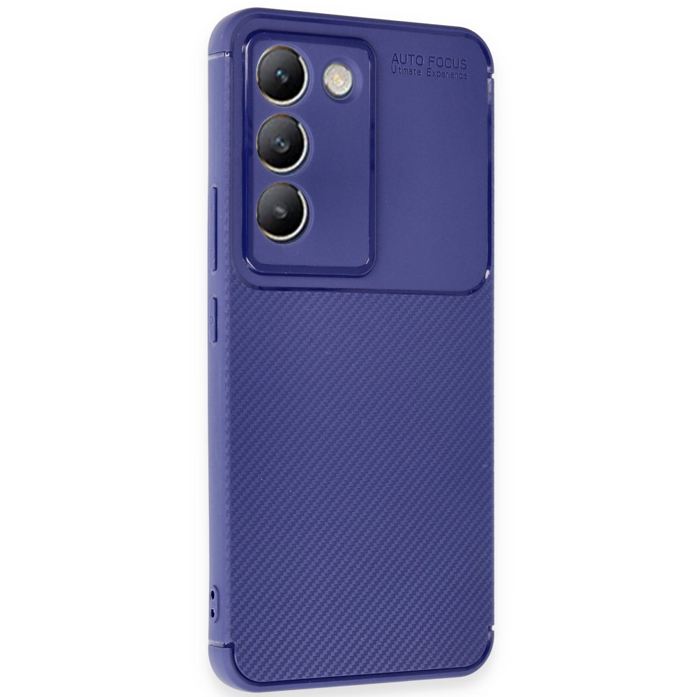 Vivo V30 Lite 4G Kılıf Auto Focus Karbon Kapak - Lacivert Vivo V30 Lite 4G Kılıf Auto Focus Karbon Kapak - Lacivert