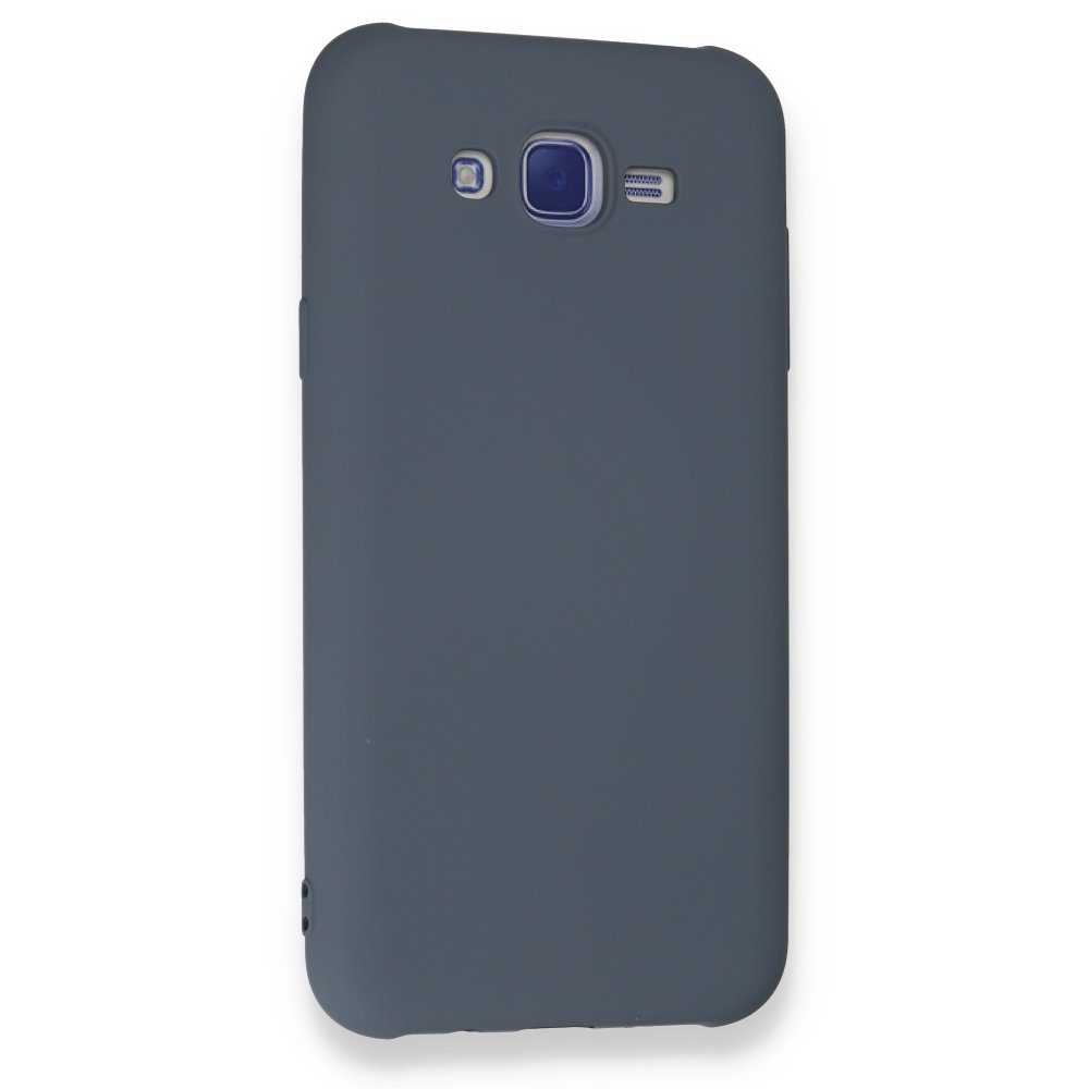  Samsung Galaxy J7 Kılıf Nano içi Kadife Silikon - Gri