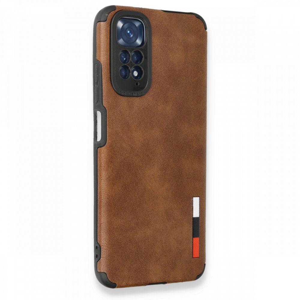 Redmi Note 11S Kılıf Loop Deri Silikon - Kahverengi Redmi Note 11S Kılıf Loop Deri Silikon - Kahverengi