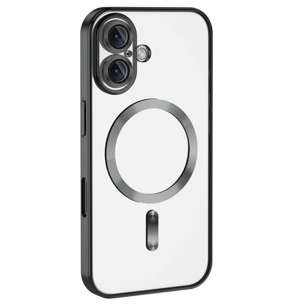 iPhone 16 Kılıf Kross Magneticsafe Kapak - Siyah  iPhone 16 Kılıf Kross Magneticsafe Kapak - Siyah