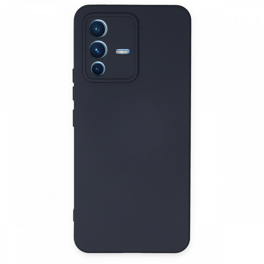  Vivo V23 5G Kılıf Nano içi Kadife Silikon - Lacivert