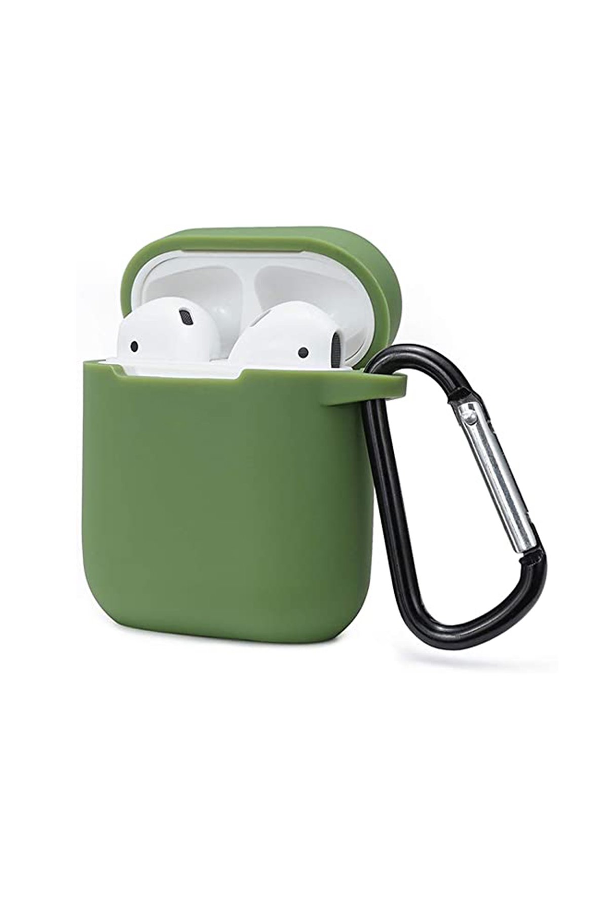 Airpods (1.nesil) Sert Silikon Kılıf - Yeşil Airpods (1.nesil) Sert Silikon Kılıf - Yeşil