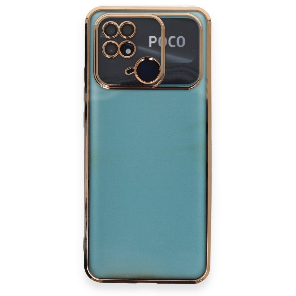 Xiaomi Poco C40 Kılıf Razer Lensli Silikon - Gold Xiaomi Poco C40 Kılıf Razer Lensli Silikon - Gold