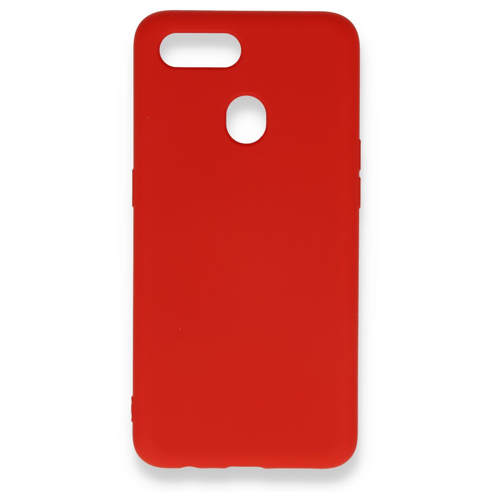  Oppo AX7 Kılıf Nano içi Kadife Silikon - Kırmızı