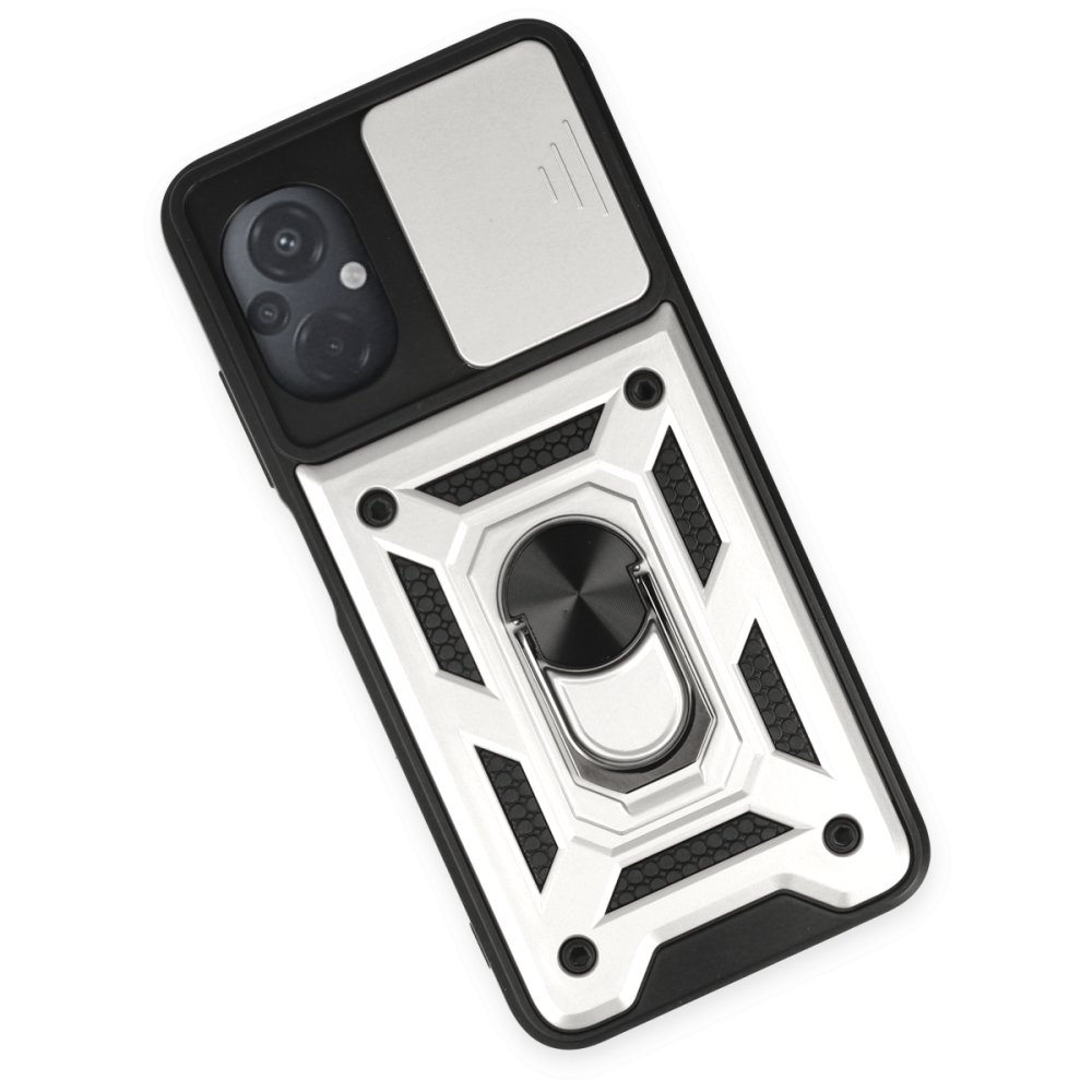 Xiaomi Poco M5 Kılıf Pars Lens Yüzüklü Silikon - Gümüş Xiaomi Poco M5 Kılıf Pars Lens Yüzüklü Silikon - Gümüş