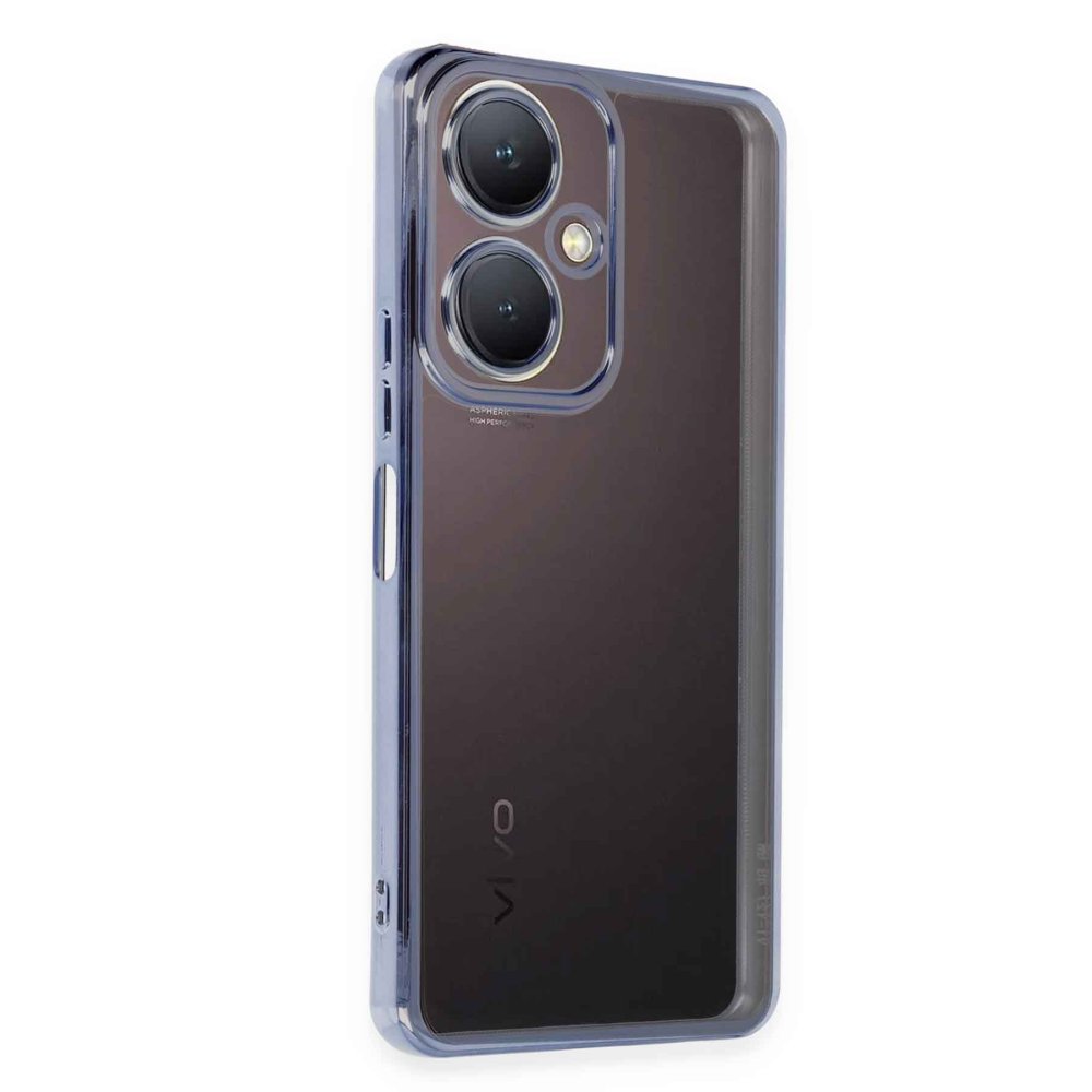  Vivo Y27 Kılıf Razer Lensli Silikon - Açık Mavi
