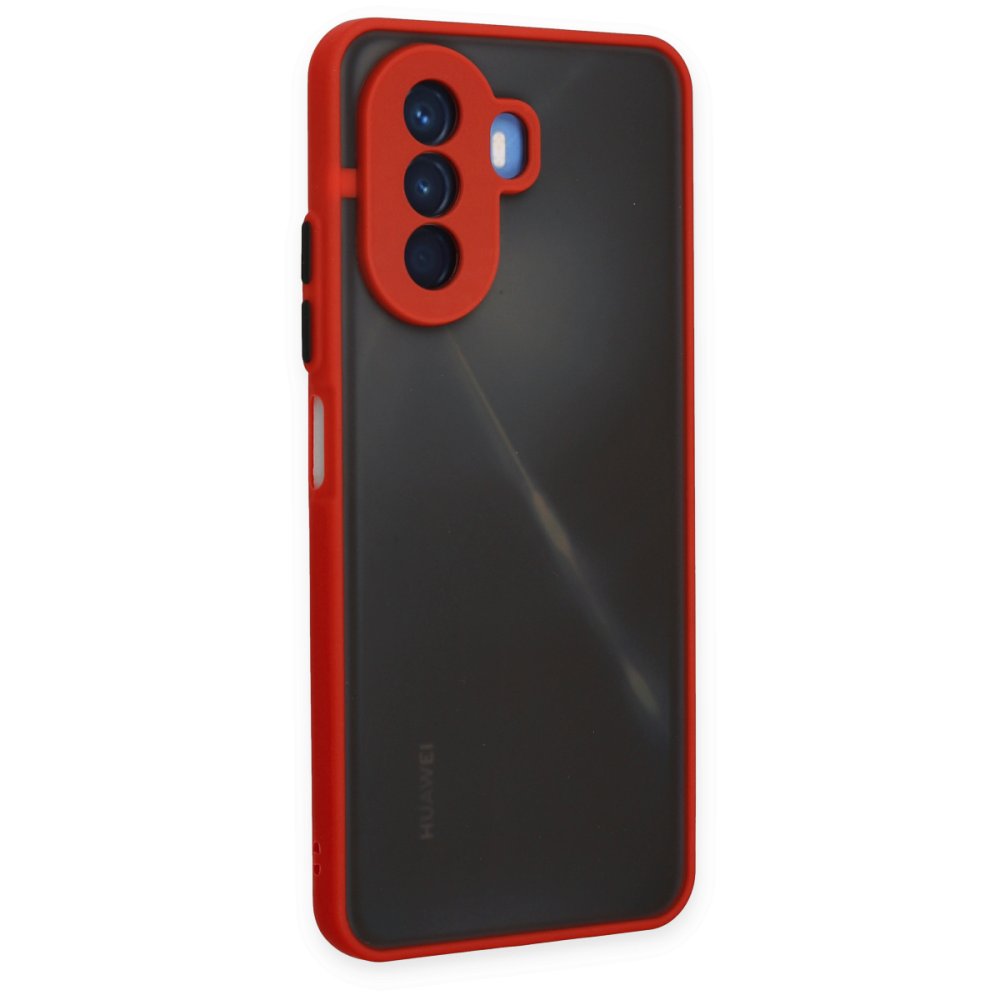  Huawei Nova Y70 Kılıf Montreal Silikon Kapak - Kırmızı