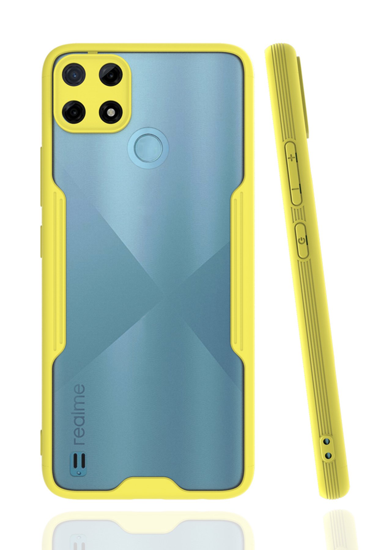  Realme C21Y Kılıf Platin Silikon - Sarı