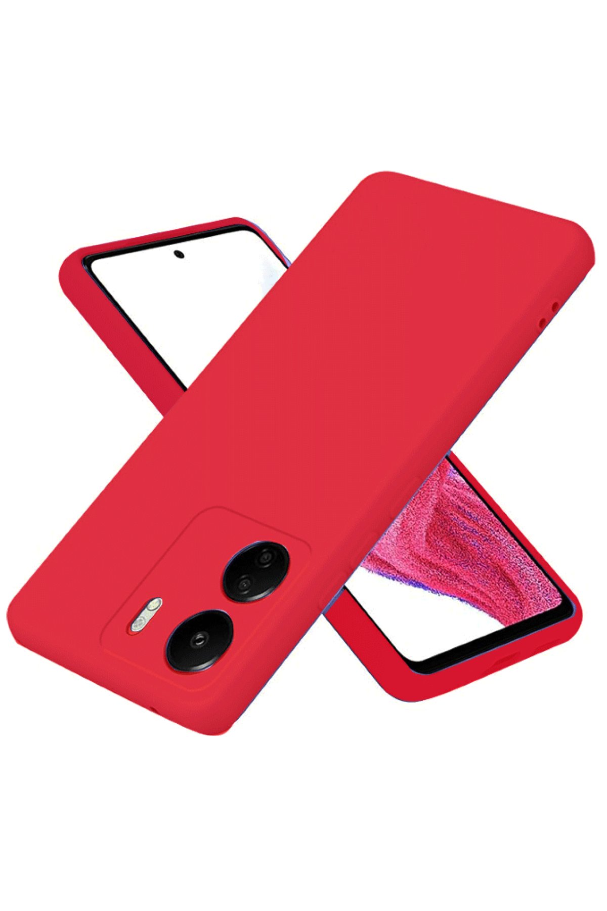 Redmi 13C Kılıf First Silikon - Kırmızı Redmi 13C Kılıf First Silikon - Kırmızı