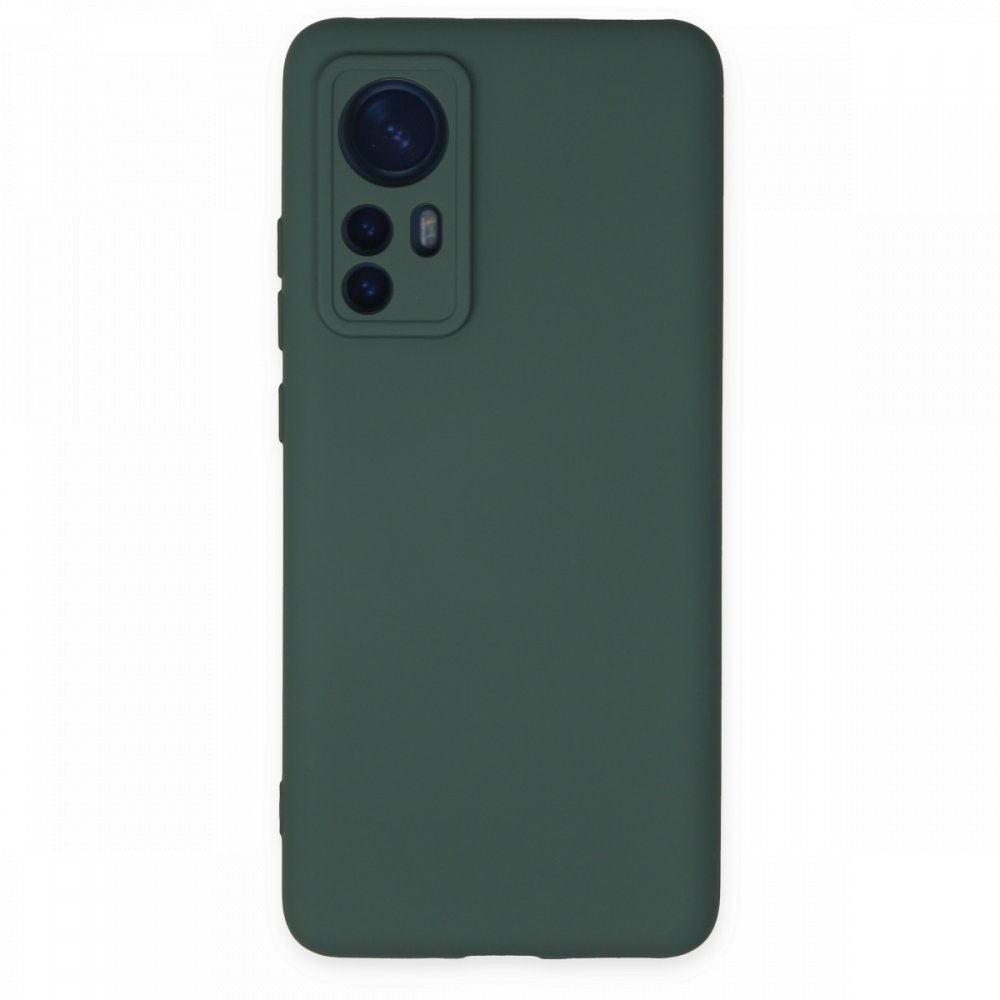  Xiaomi Mi 12 Kılıf Nano içi Kadife Silikon - Koyu Yeşil