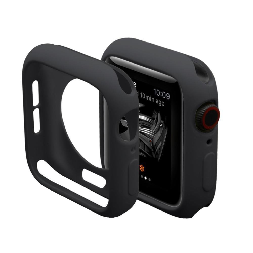 Apple Watch 40mm Silikon Alt Kasa - Siyah Apple Watch 40mm Silikon Alt Kasa - Siyah