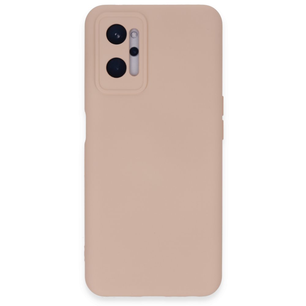  Realme 9i 4G Kılıf Nano içi Kadife Silikon - Pudra
