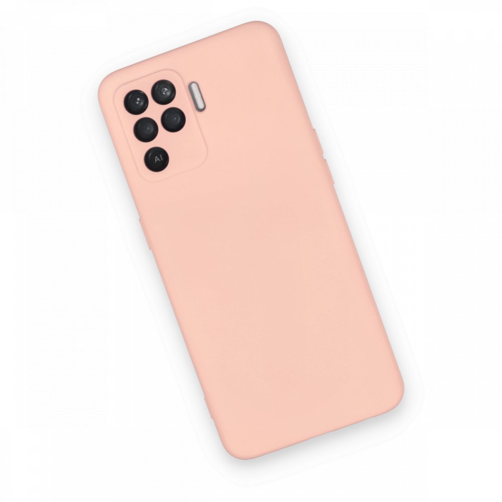  Oppo Reno 5 Lite Kılıf Nano içi Kadife Silikon - Pudra
