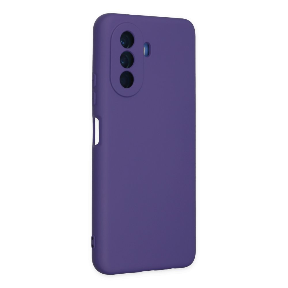 Huawei Nova Y70 Kılıf Nano içi Kadife Silikon - Mor Huawei Nova Y70 Kılıf Nano içi Kadife Silikon - Mor