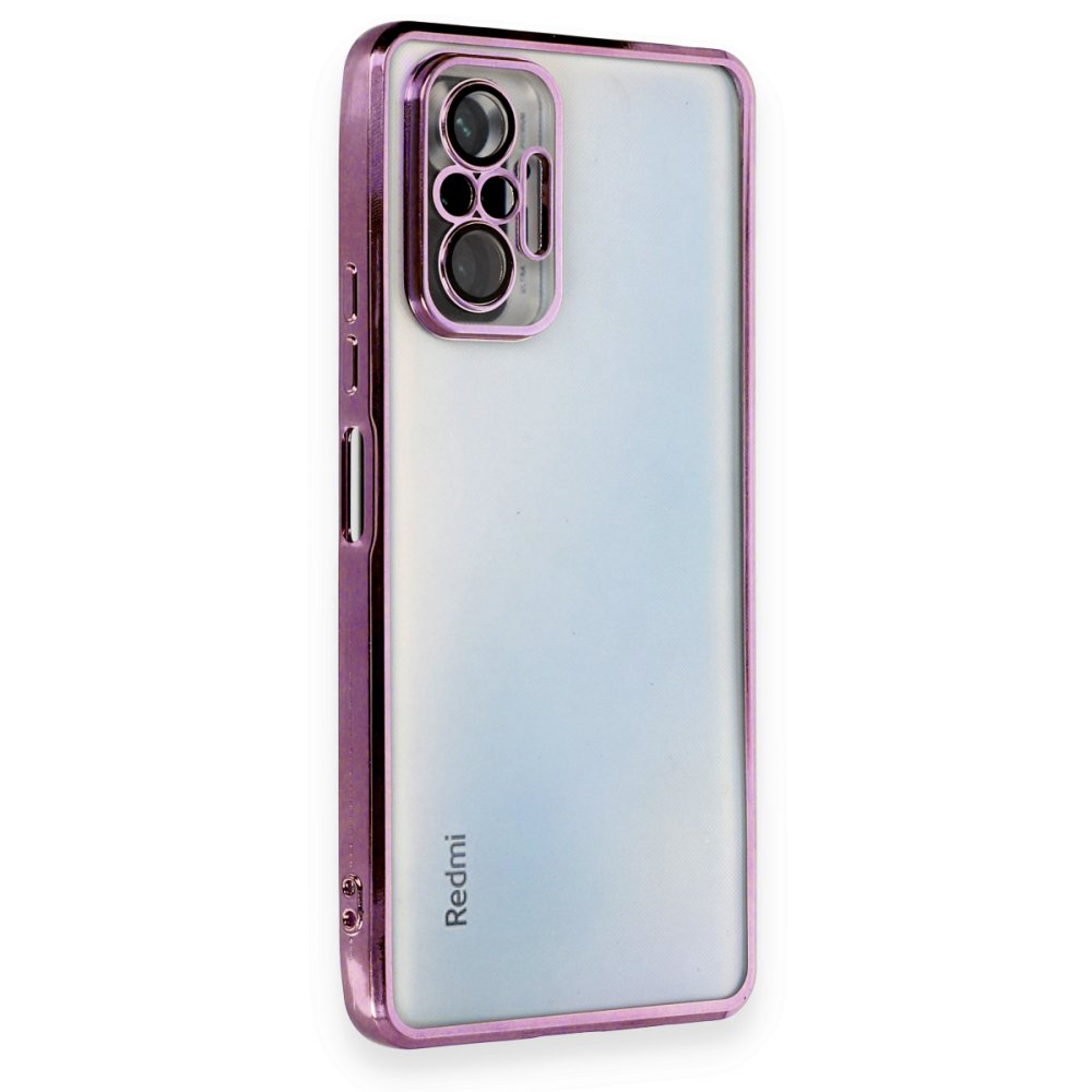 Redmi Note 10 Pro Kılıf Razer Lensli Silikon - Mor