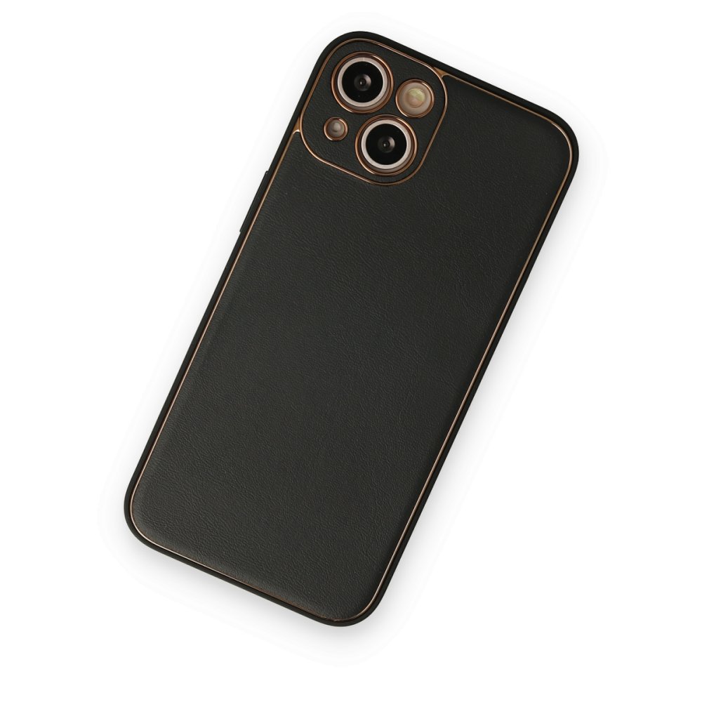 iPhone 14 Plus Kılıf Coco Deri Silikon Kapak - Siyah iPhone 14 Plus Kılıf Coco Deri Silikon Kapak - Siyah