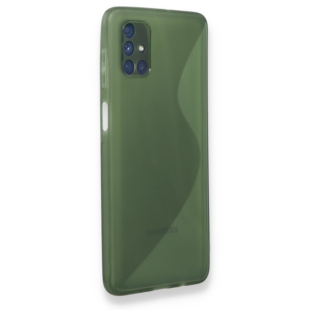  Samsung Galaxy M51 Kılıf S Silikon - Yeşil