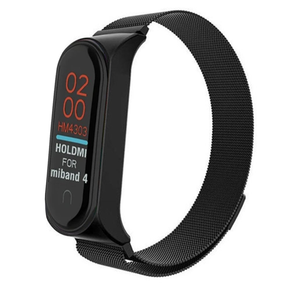  Xiaomi Mi Band 5 Metal Mıknatıslı Kordon - Siyah