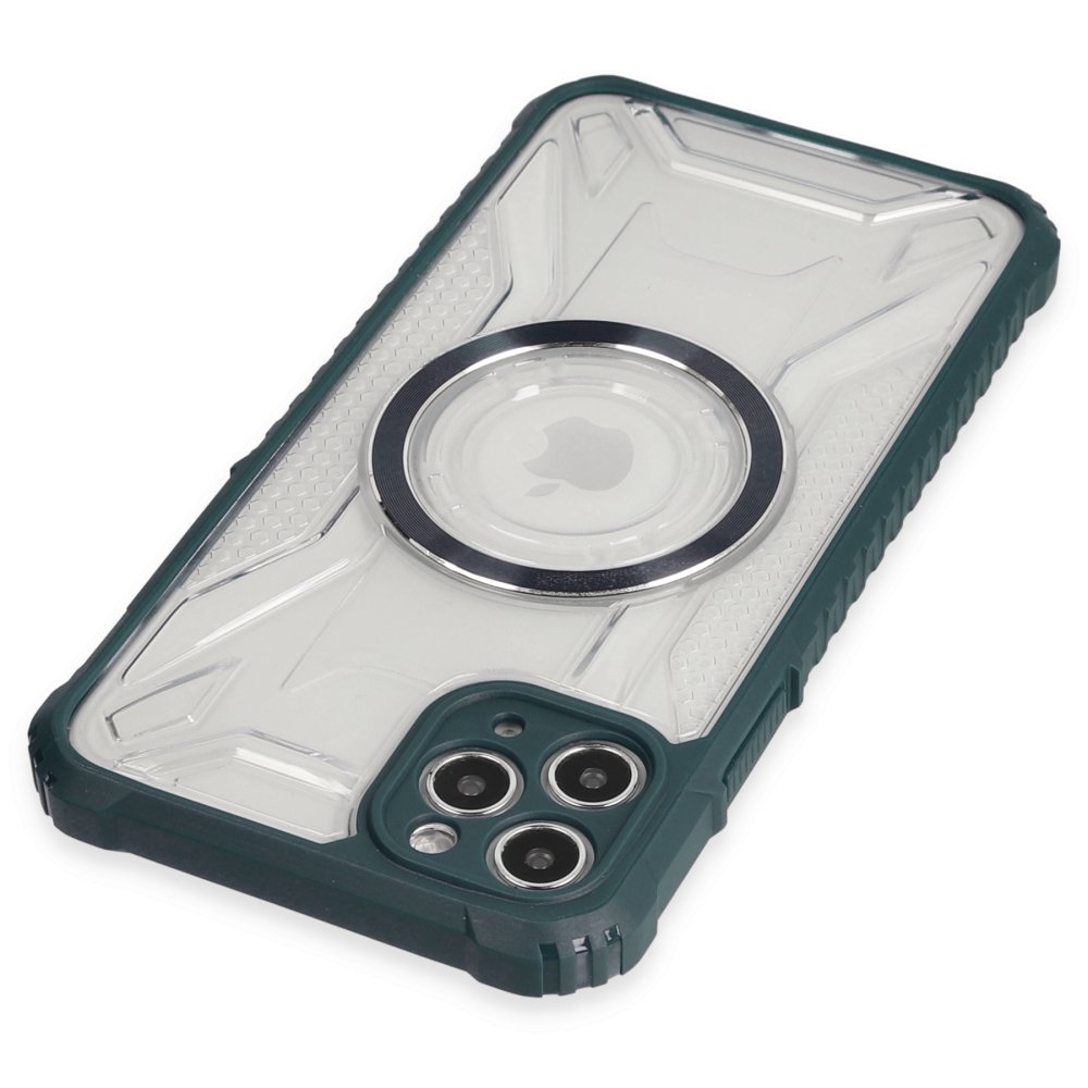  iPhone 11 Pro Kılıf Prag Magneticsafe Kapak - Koyu Yeşil