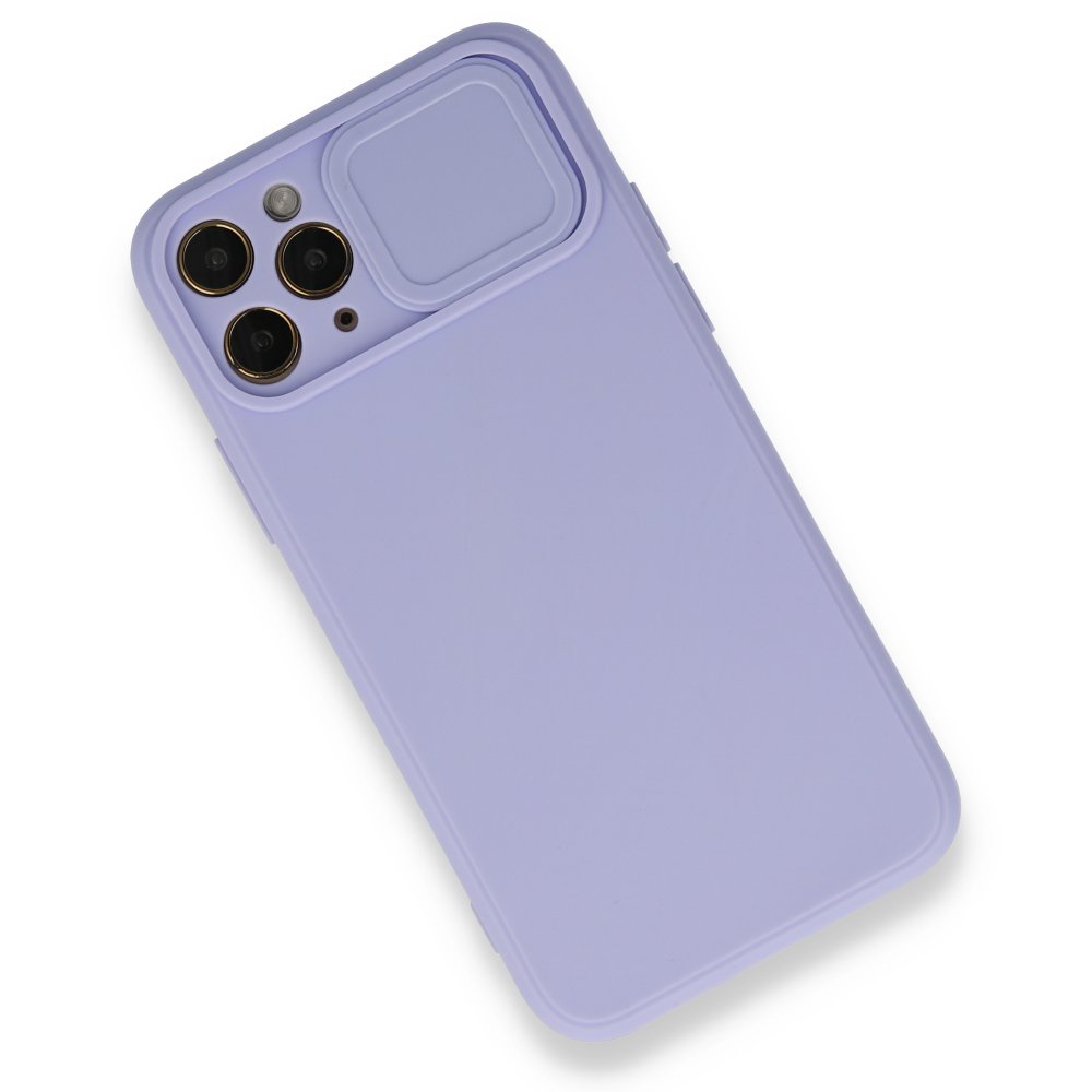  iPhone 11 Pro Max Kılıf Color Lens Silikon - Mor
