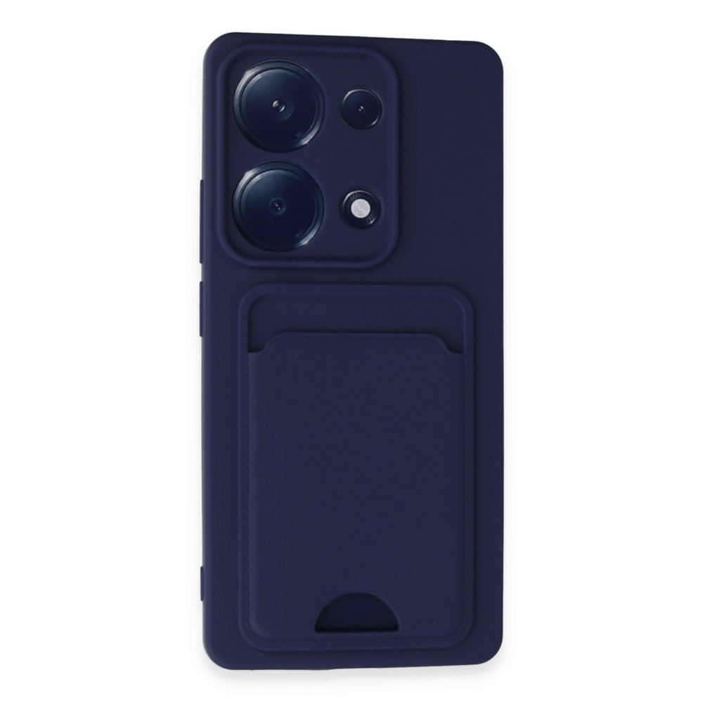  Xiaomi Poco M6 Pro 4G Kılıf Kelvin Kartvizitli Silikon - Lacivert