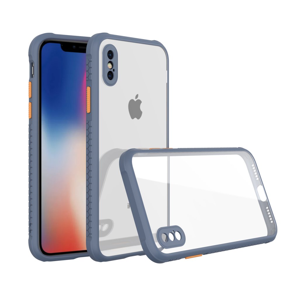  iPhone XS Max Kılıf Miami Şeffaf Silikon - Gri