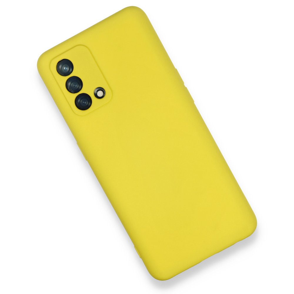 Oppo A74 4G Kılıf Nano içi Kadife Silikon - Sarı  Oppo A74 4G Kılıf Nano içi Kadife Silikon - Sarı
