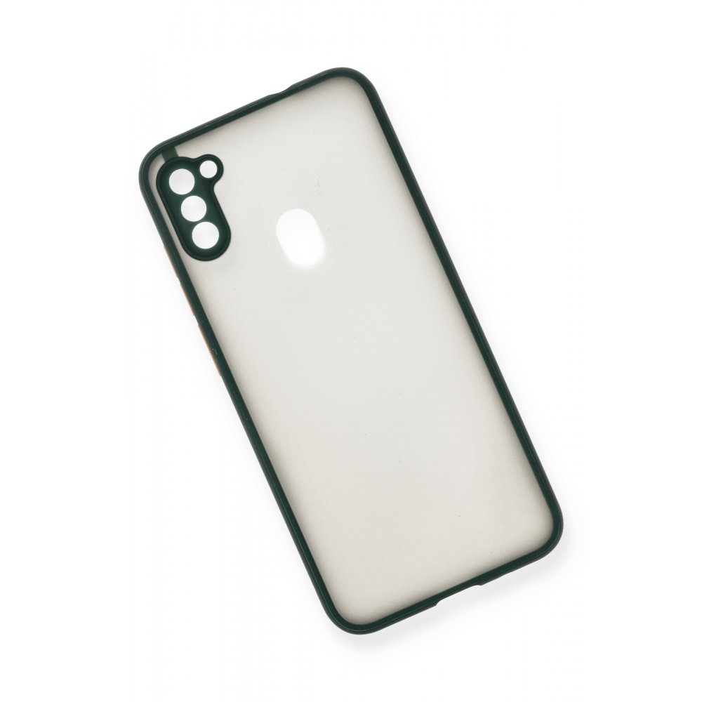  Samsung Galaxy M11 Kılıf Montreal Silikon Kapak - Yeşil