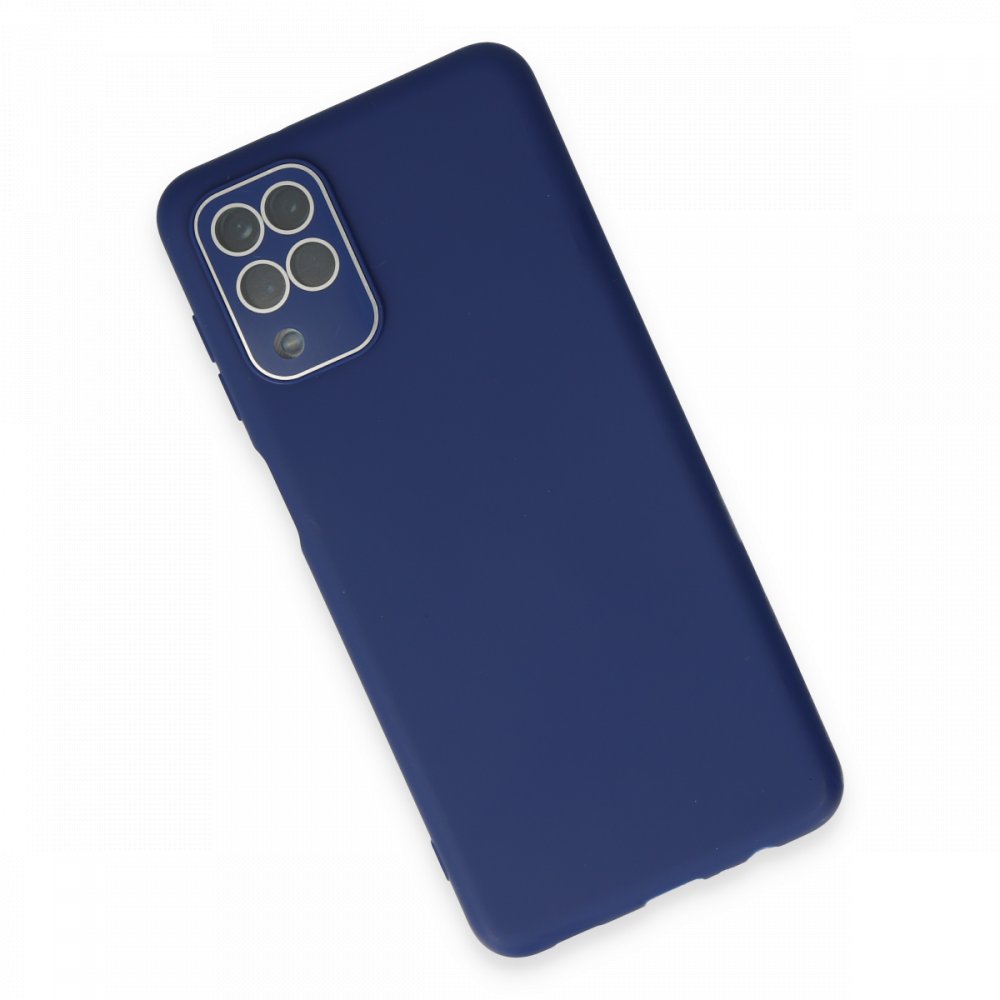  Samsung Galaxy M32 Kılıf Lansman Glass Kapak - Sky Blue