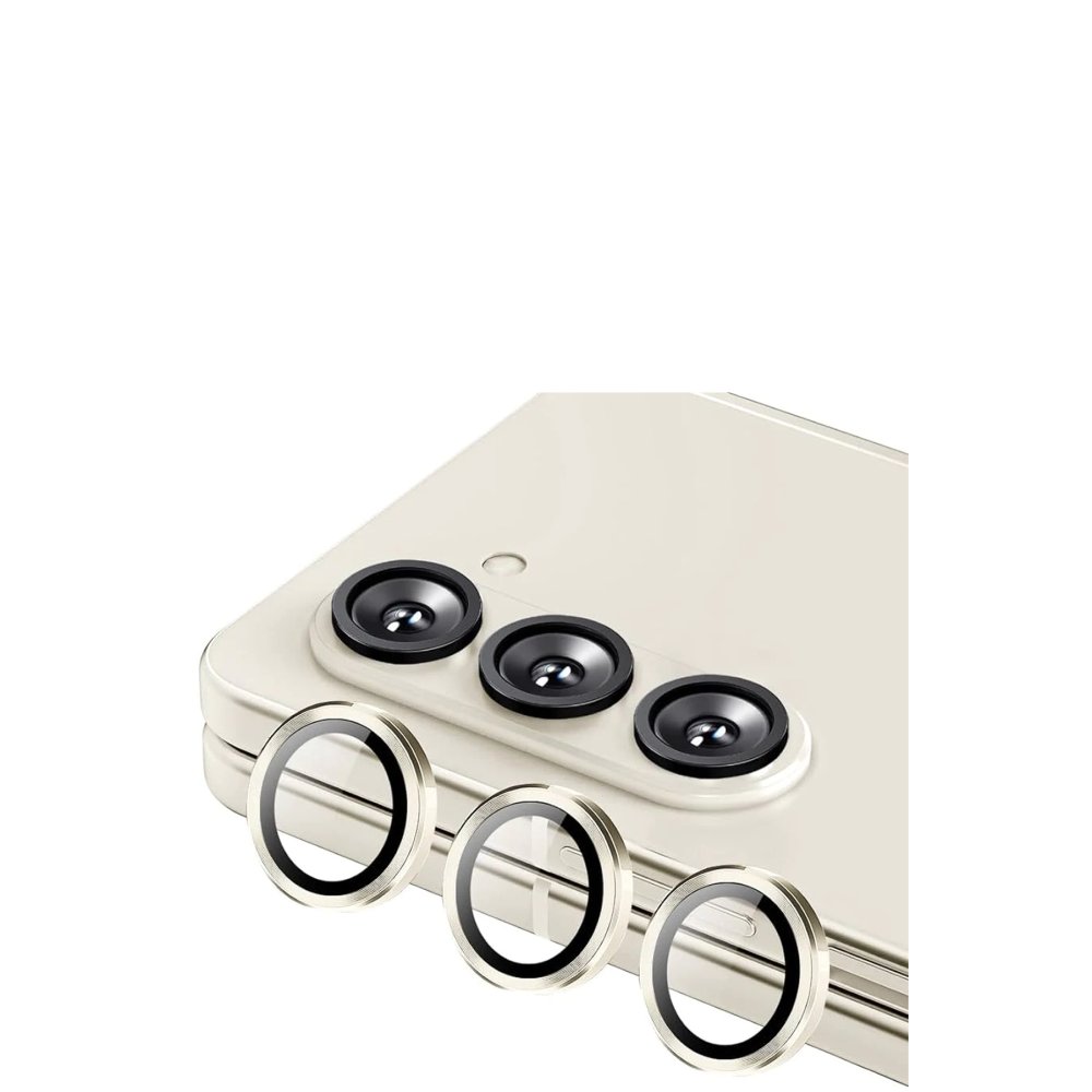  Samsung Galaxy Z Fold 5 Valdez Metal Kamera Lens - Krem