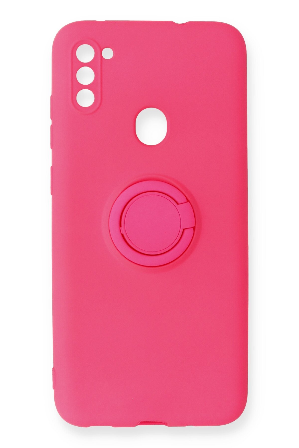  Samsung Galaxy M11 Kılıf Viktor Yüzüklü Silikon - Pembe
