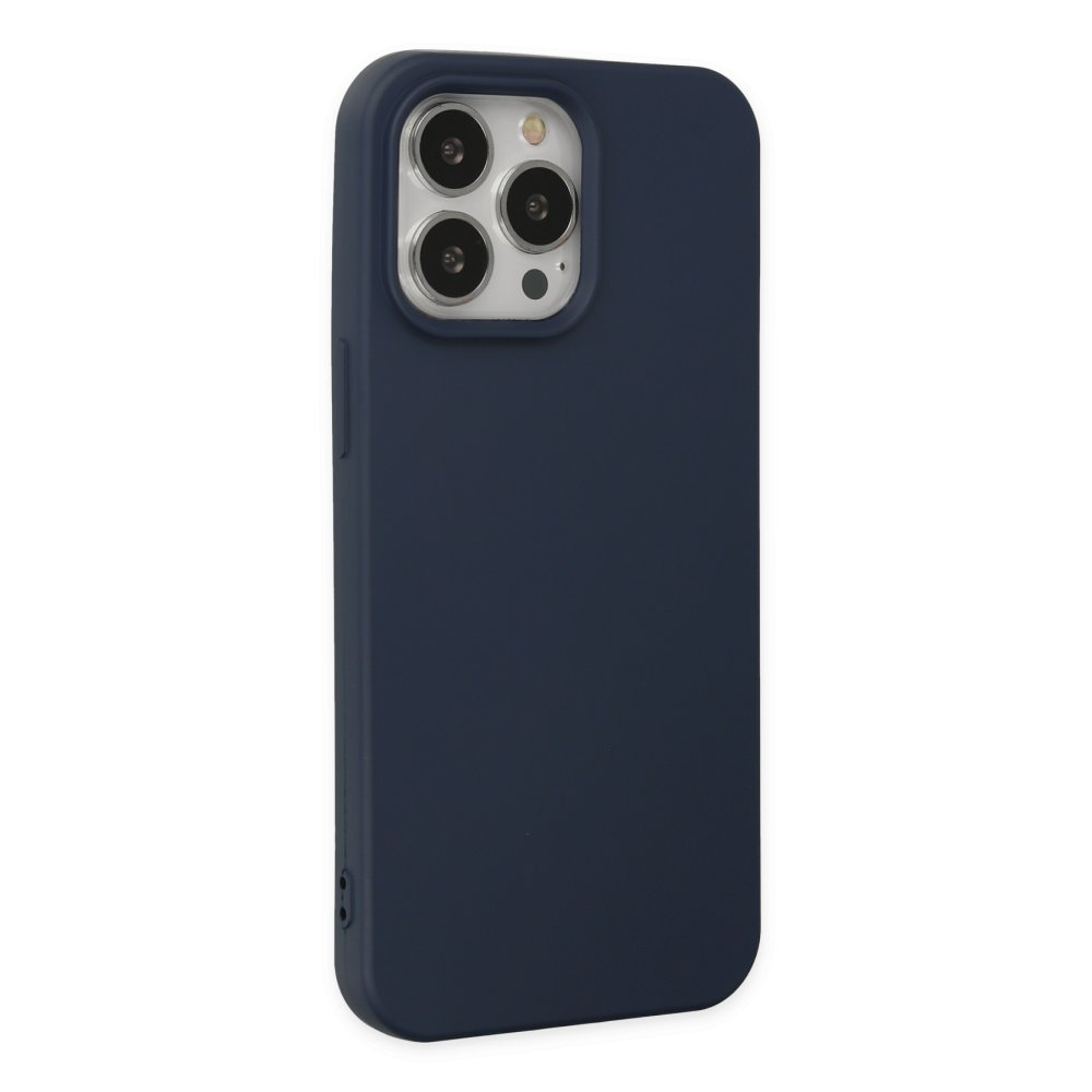  iPhone 14 Pro Kılıf Nano içi Kadife Silikon - Lacivert