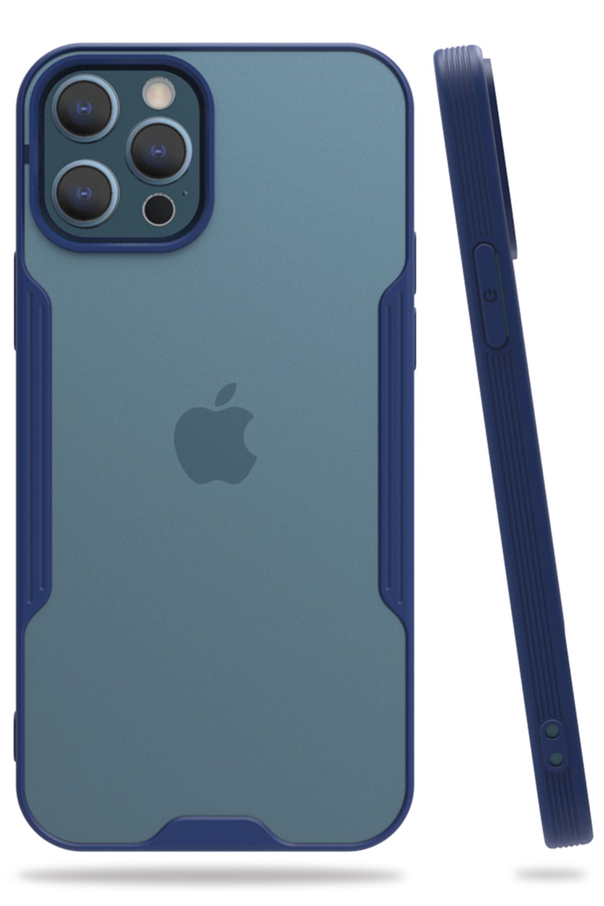  iPhone 12 Pro Max Kılıf Platin Silikon - Lacivert