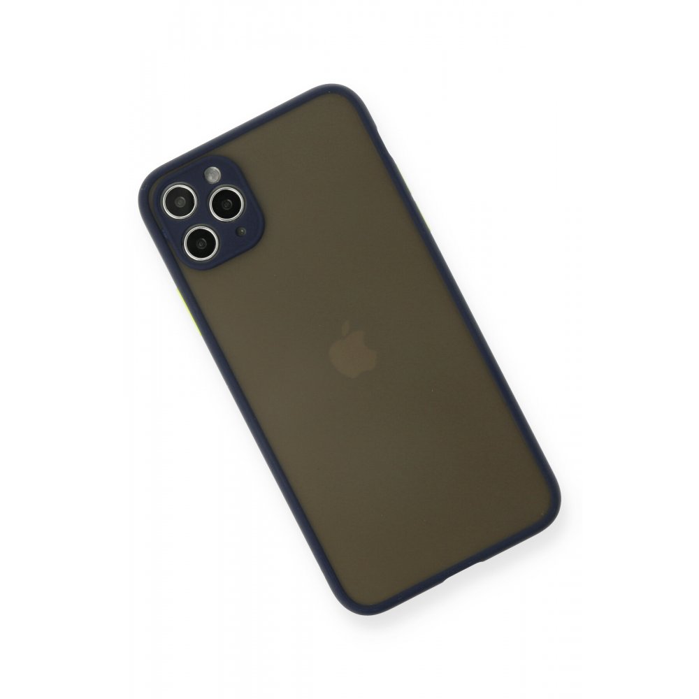  iPhone 11 Pro Max Kılıf Montreal Silikon Kapak - Lacivert