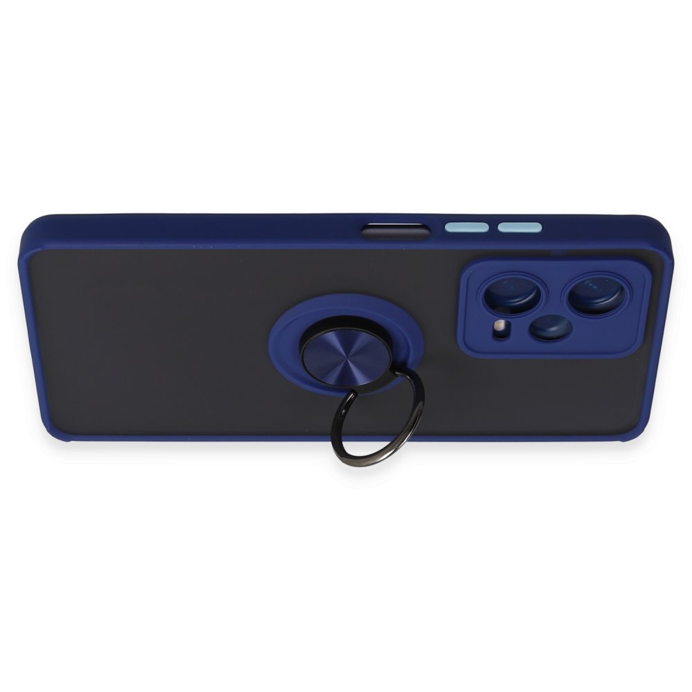 Redmi Note 12 5G Kılıf Montreal Yüzüklü Silikon Kapak - Lacivert Redmi Note 12 5G Kılıf Montreal Yüzüklü Silikon Kapak - Lacivert