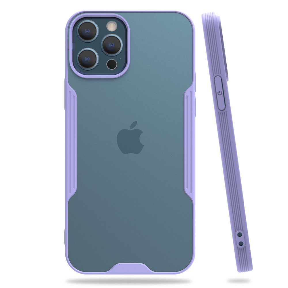  iPhone 12 Pro Kılıf Platin Silikon - Lila