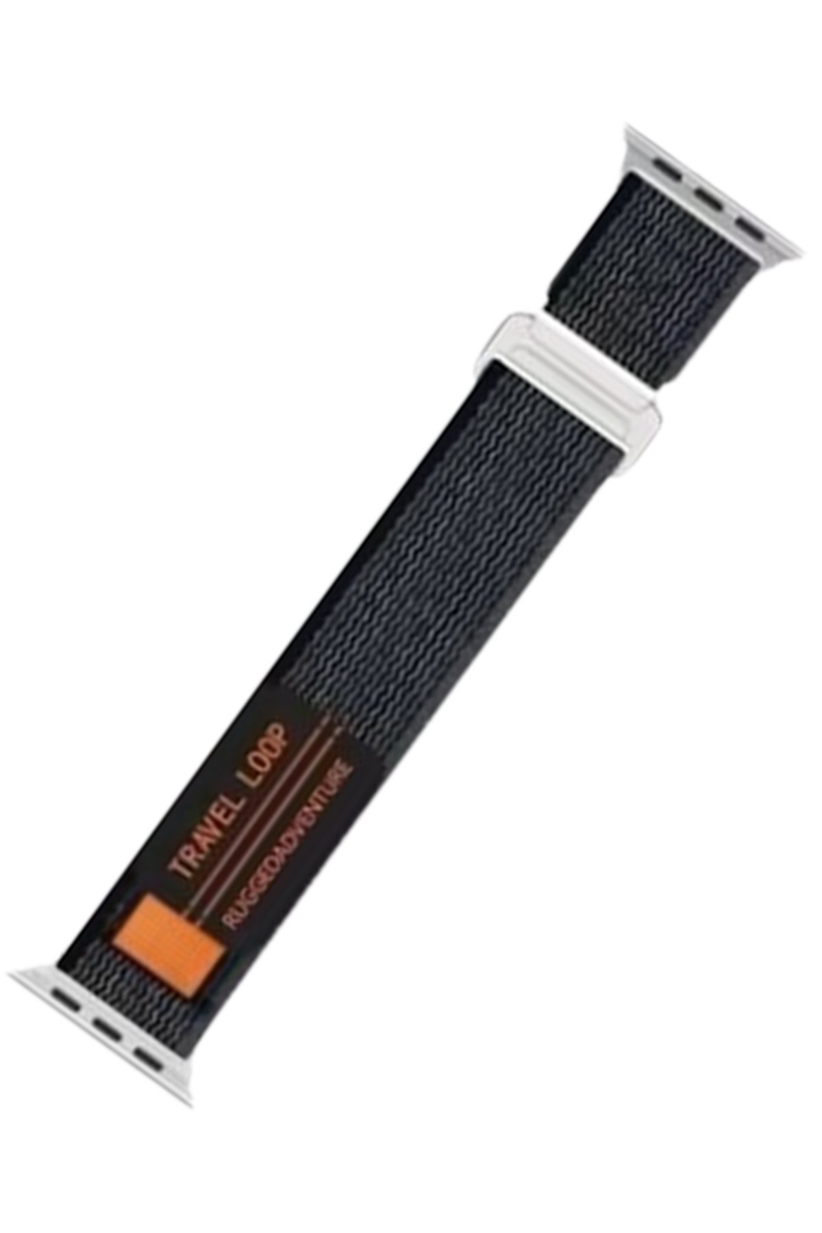  Apple Watch 45mm Alice Kumaş Kordon - Siyah-Gri