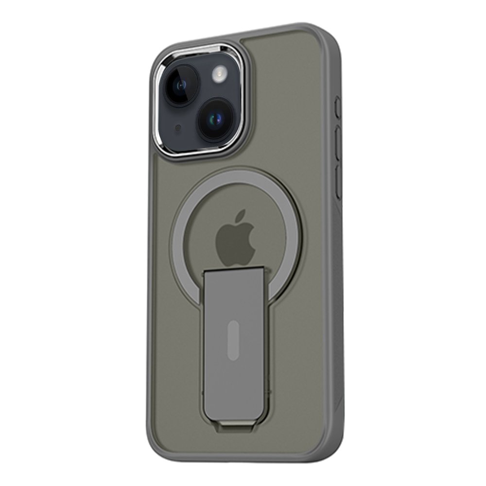 iPhone 15 Tork Magsafe Standlı Kapak - Titan Gri  iPhone 15 Tork Magsafe Standlı Kapak - Titan Gri