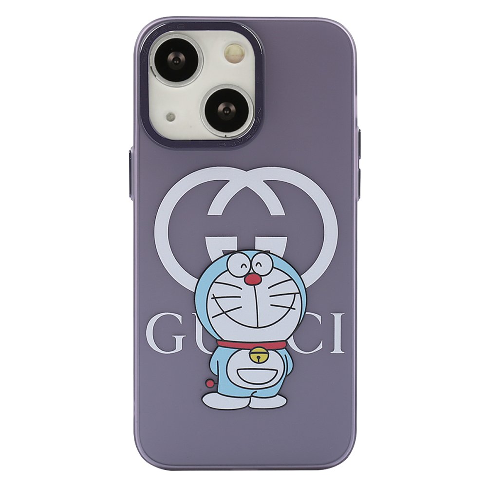  iPhone 14 Kılıf Prada Desenli Kapak - Prada Mor - 3