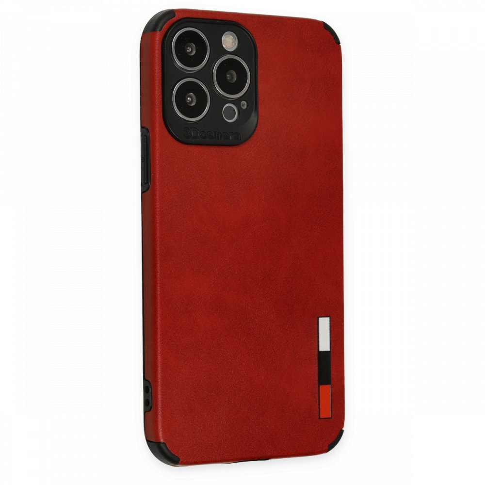 iPhone 13 Pro Max Kılıf Loop Deri Silikon - Kırmızı  iPhone 13 Pro Max Kılıf Loop Deri Silikon - Kırmızı