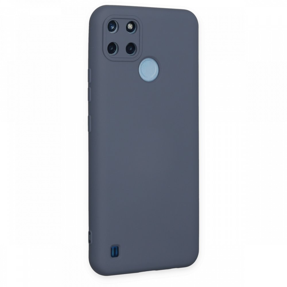  Realme C21Y Kılıf Nano içi Kadife Silikon - Gri